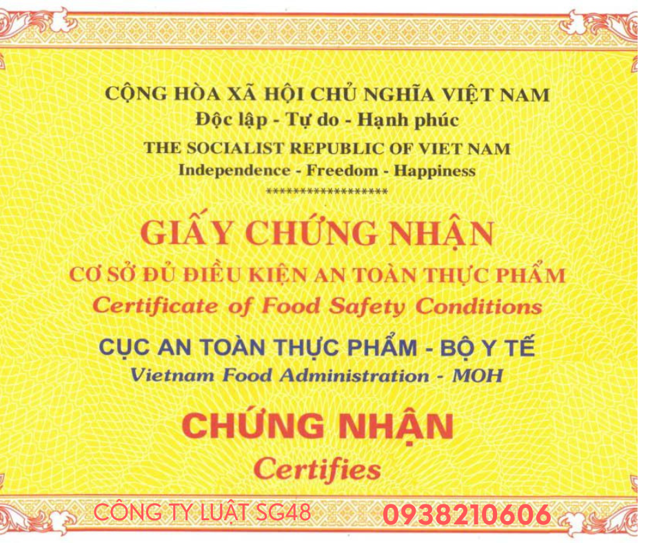 giấy an toàn thực phẩm
